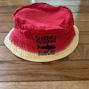 KOALA KIDS Sun Hat Red & Yellow Shark 18-24 months cotton baby toddler